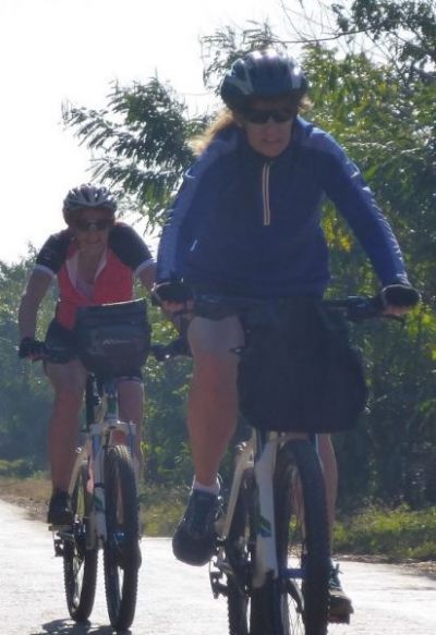 Alison Urquhart Cycling on the  tour with redspokes